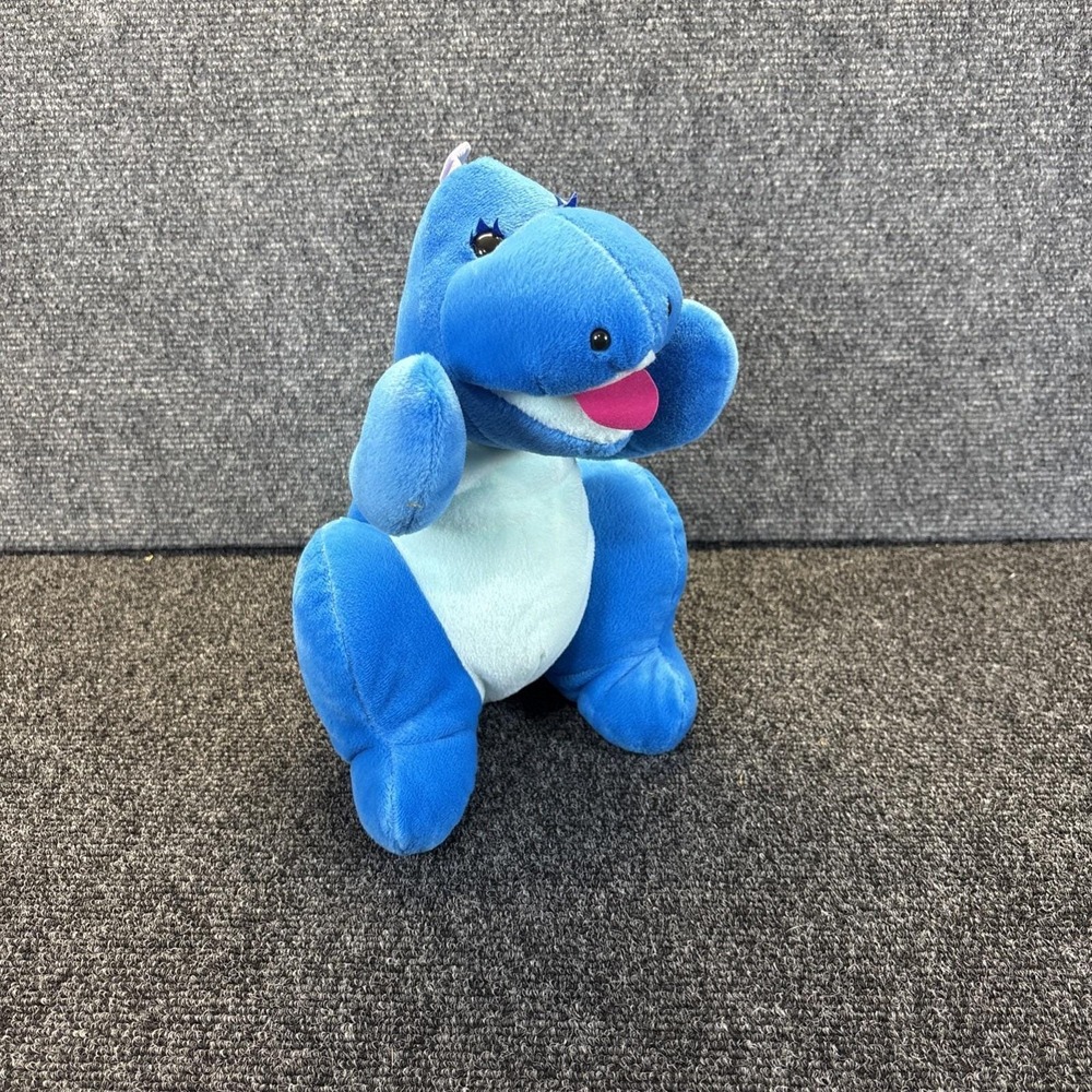 Vtg~Commonwealth~Dinosaur Plush~1991 Stuffed Animal Toy Collectible Blue 12"